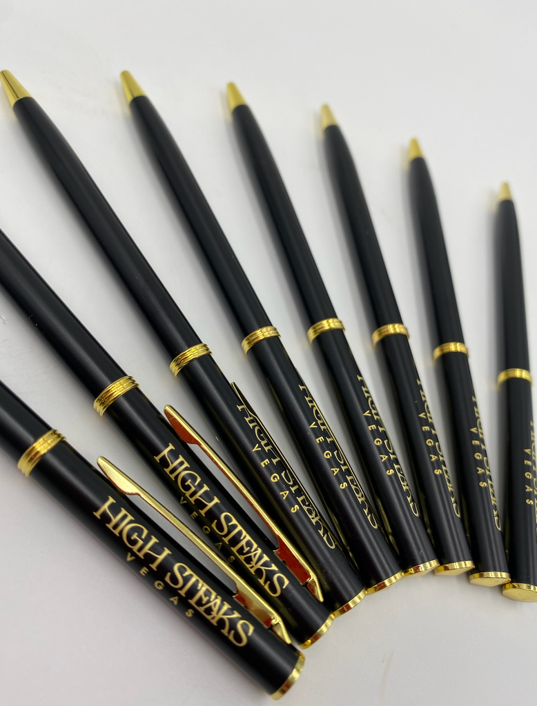 High Steaks Metal Pen with Gold Trim (2500 ct.)